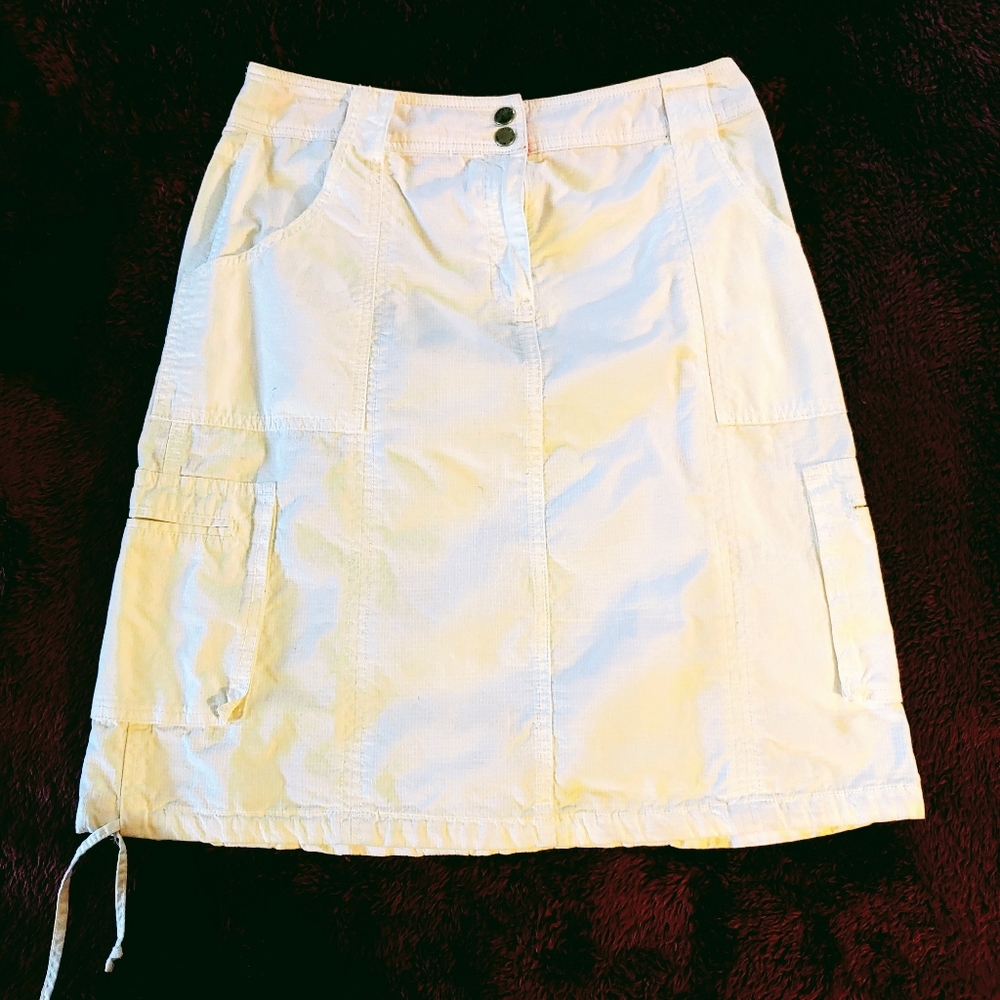 White Cargo Mini Skirt